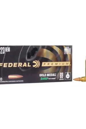 Sale | FEDERAL AMMO Premium Gold Medal 223 Rem 69gr Sierra MatchKing Ammunition | 20 Rounds