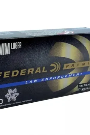 Premium Quality | FEDERAL AMMO 9mm 124GR +P JHP HST 50rd