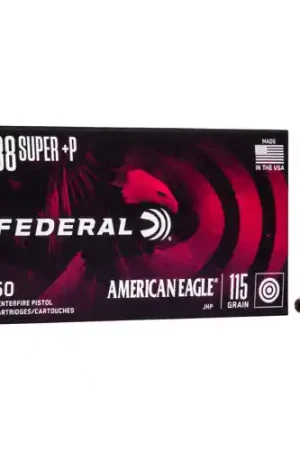 FEDERAL AMMO American Eagle 38 Super +P 115gr JHP Ammunition | 50 Rounds | Exclusive Offer