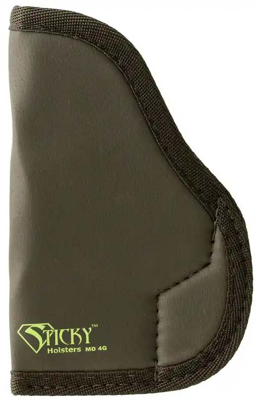 Sticky Holsters LG-6S 3-4" Large Auto Laser Latex-Free Synthetic Rubber Black with Green Logo - Great Deal