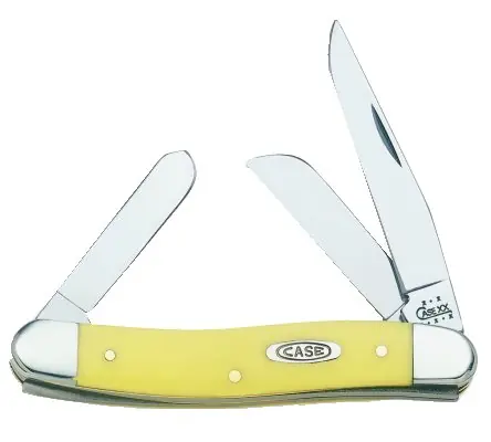 Hot Deal | Case 035 Medium Folding Pocket Knife Yellow Synthetic Handle