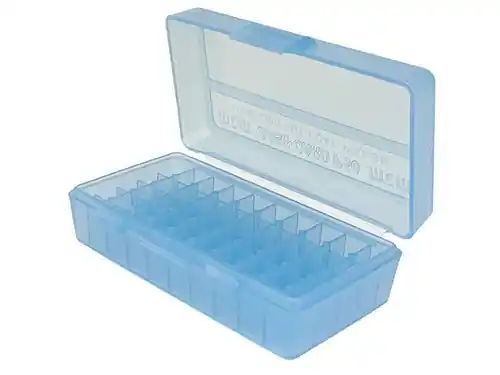 Limited Quantity | MTM Case-Gard P-50 Multi-Caliber Clear Blue Polypropylene
