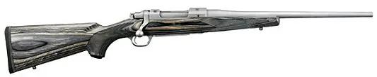 Ruger M77 Hawkeye Compact Black Laminate .243 Winchester Stainless/Silver Rifle | Top Rated