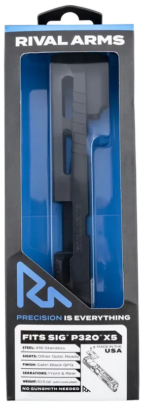 Discount - Rival Arms Faction Series Slide A1 Sig P320 X-Five Docter Cut Cerakote Black